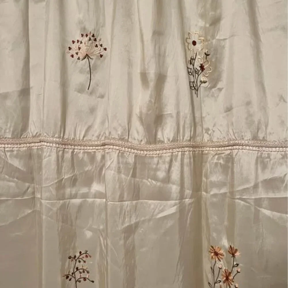 Springmaid Tan Flowered Shower Curtain